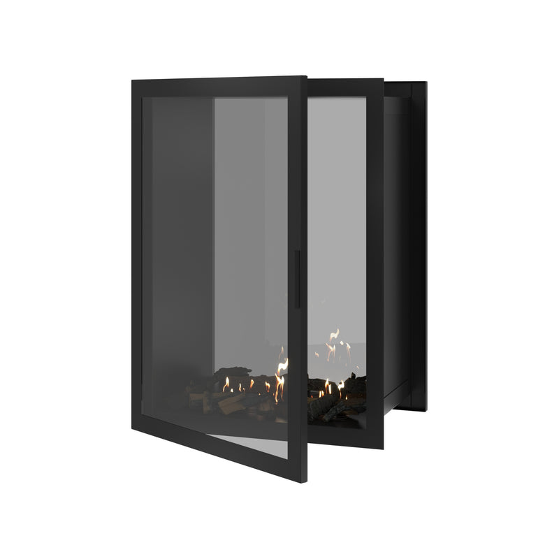 Fame Vertical See-Through Fireplace Full Glass 80 x 100 cm