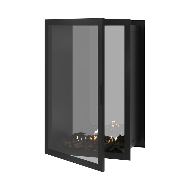 Fame Vertical See-Through Fireplace Full Glass 80 x 120 cm