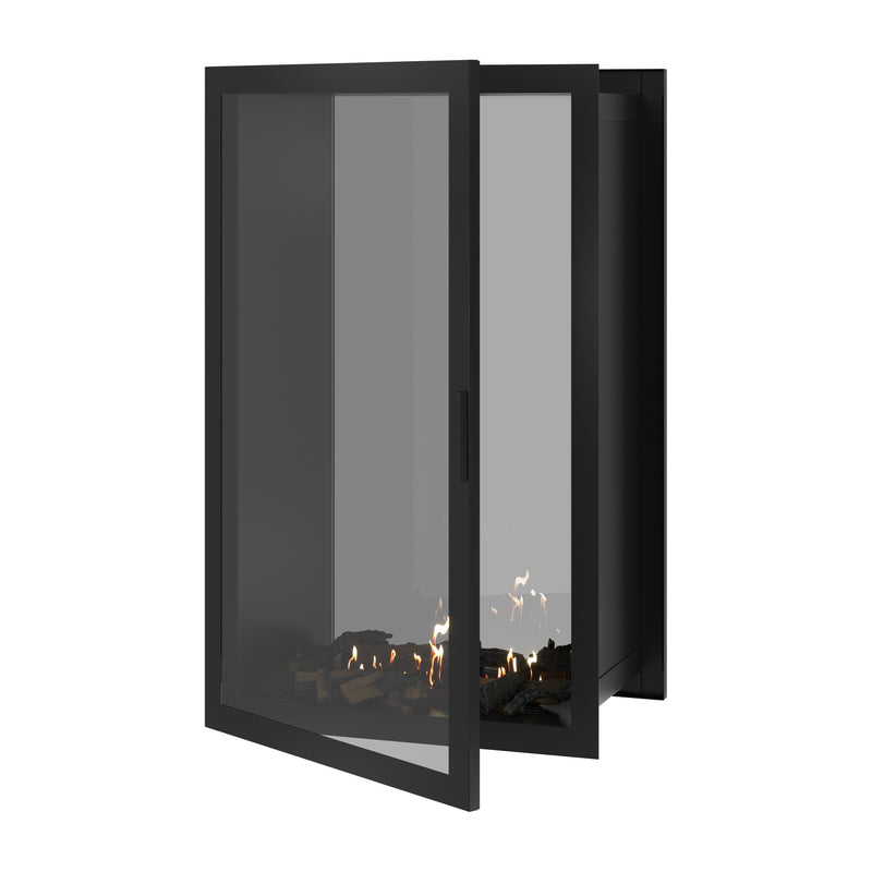 Fame Vertical See-Through Fireplace Full Glass 80 x 140 cm