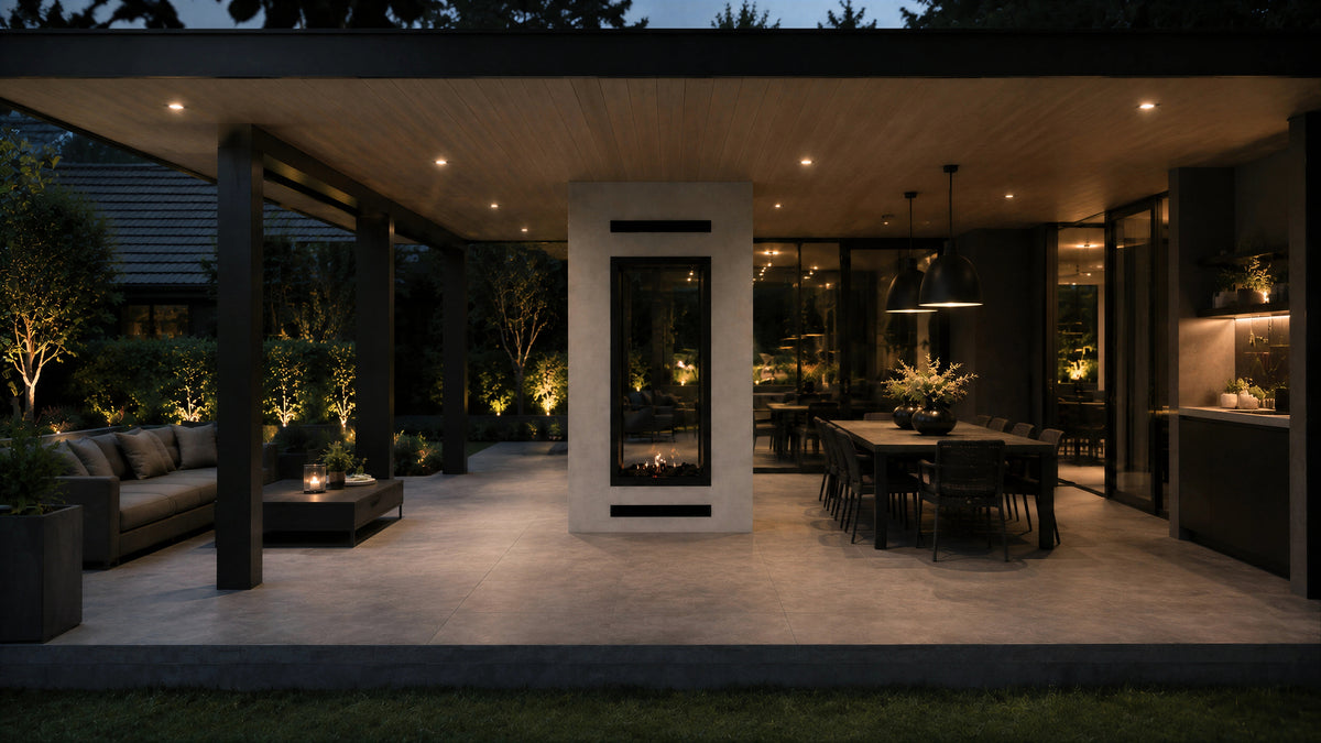 Fame Vertical See-Through Fireplace Full Glass 80 x 160 cm