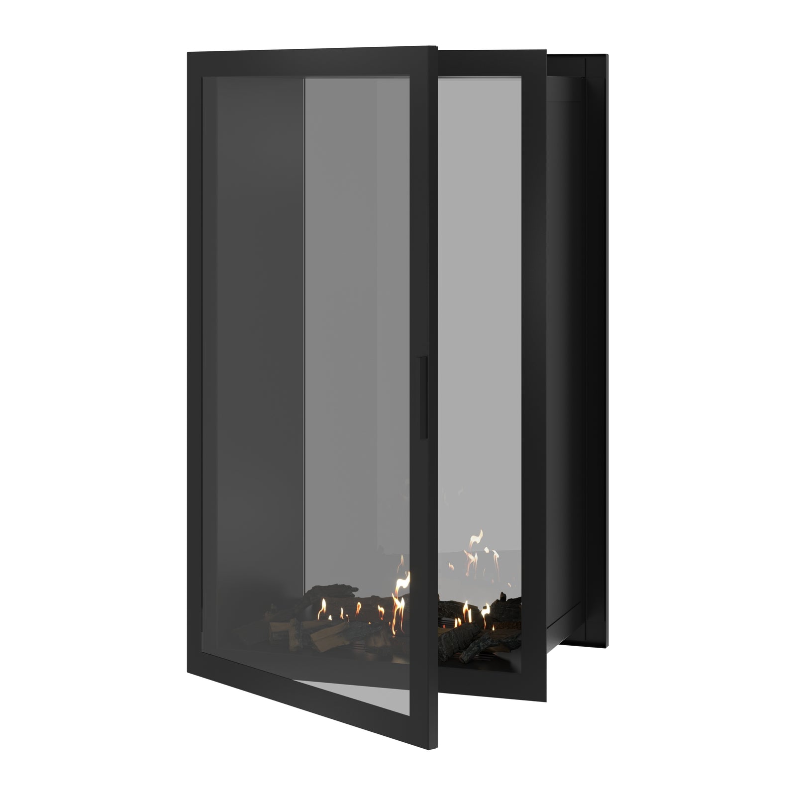 Fame Vertical See-Through Fireplace Full Glass 80 x 160 cm
