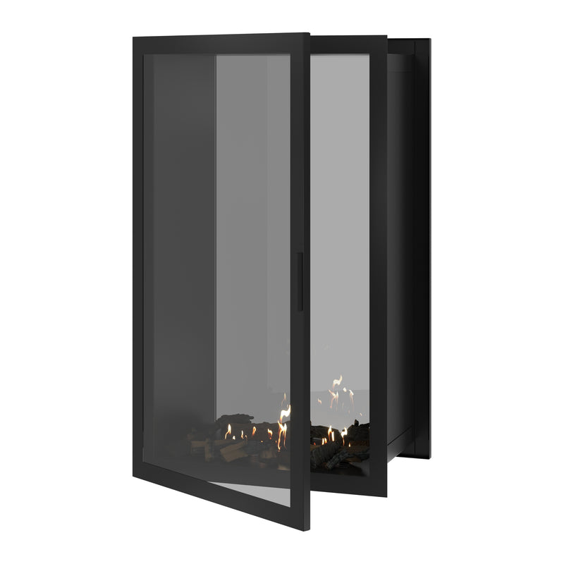 Fame Vertical See-Through Fireplace Full Glass 80 x 160 cm