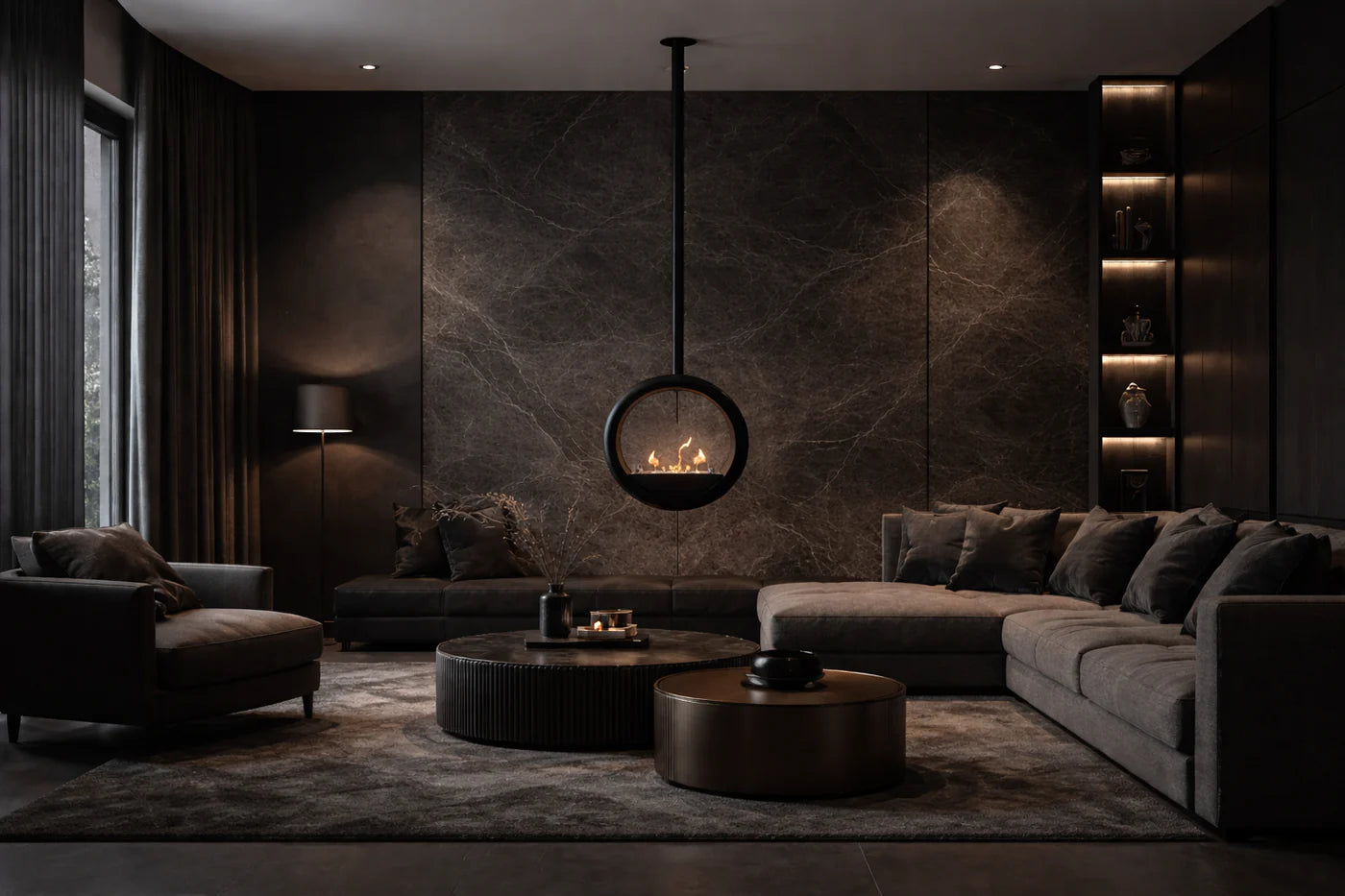 Glamm Bio Ethanol Ceiling Fireplace D50 cm