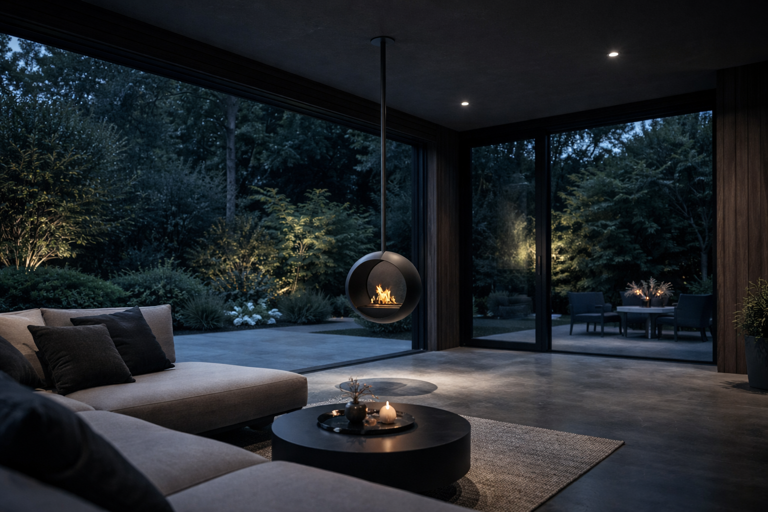 Glammos Bio Ethanol Ceiling Fireplace D50 cm