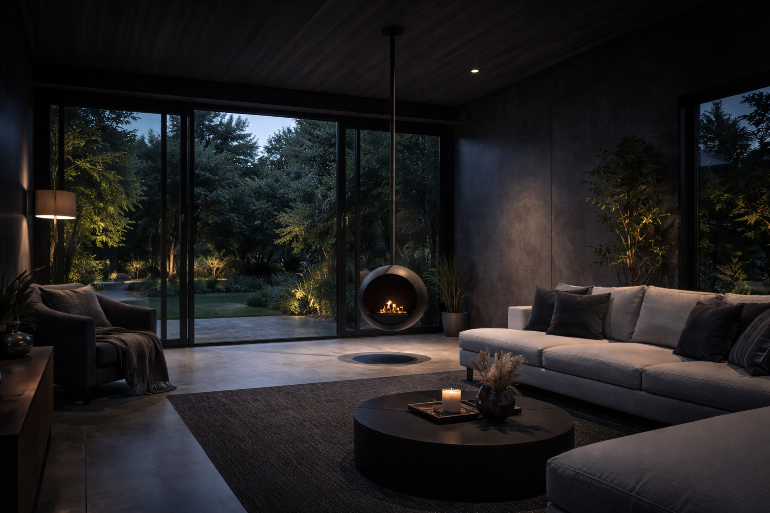 Image of Glammos Bio Ethanol Ceiling Fireplace D50 cm