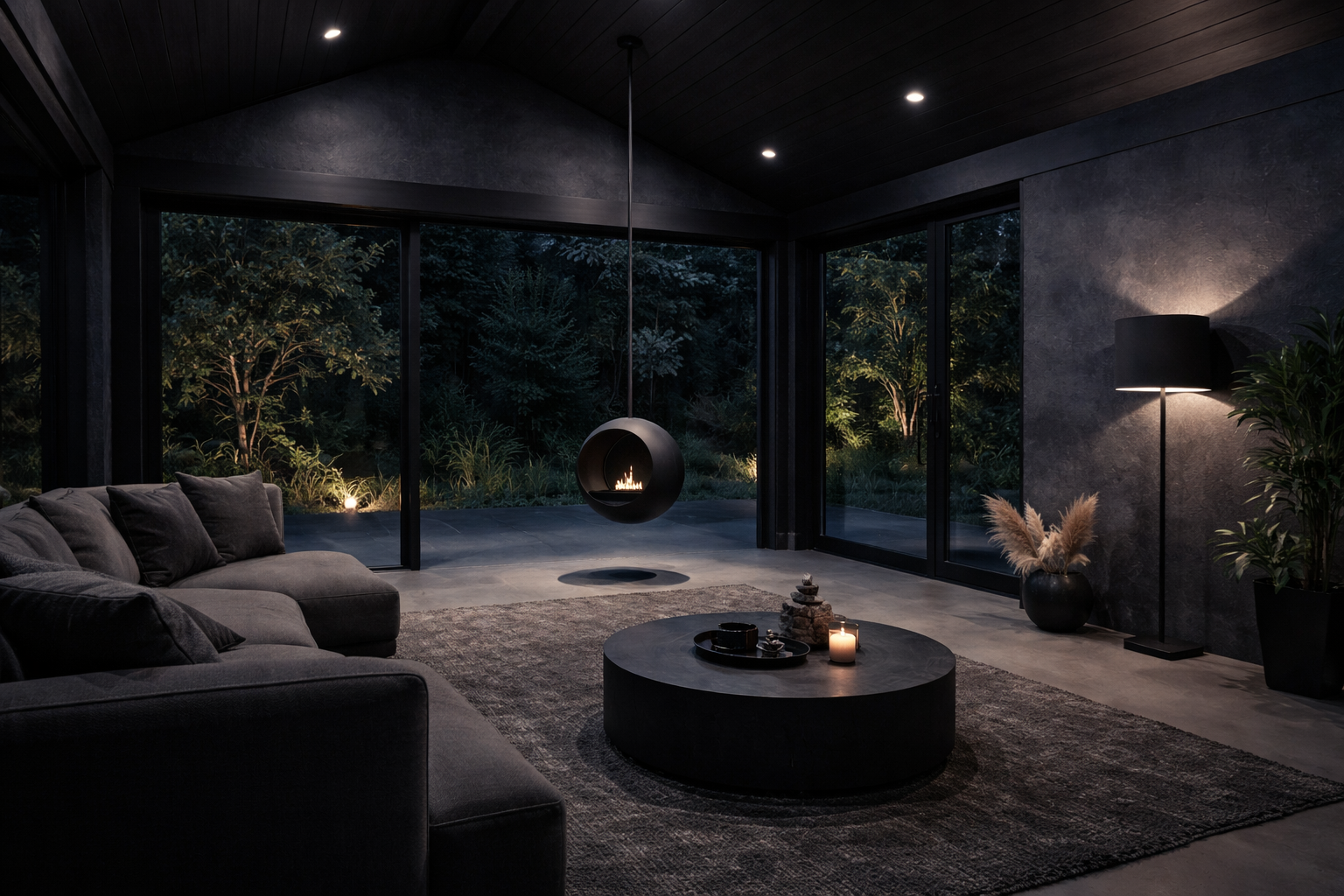 Glammos Bio Ethanol Ceiling Fireplace D50 cm