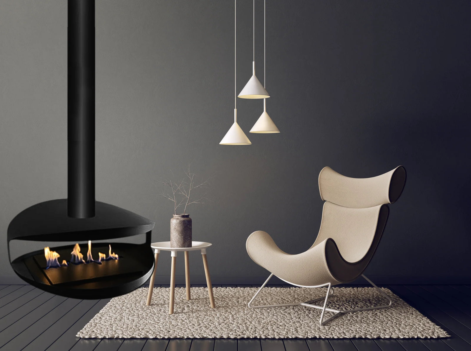 Hamma Bio Ethanol Ceiling Fireplace D80 cm