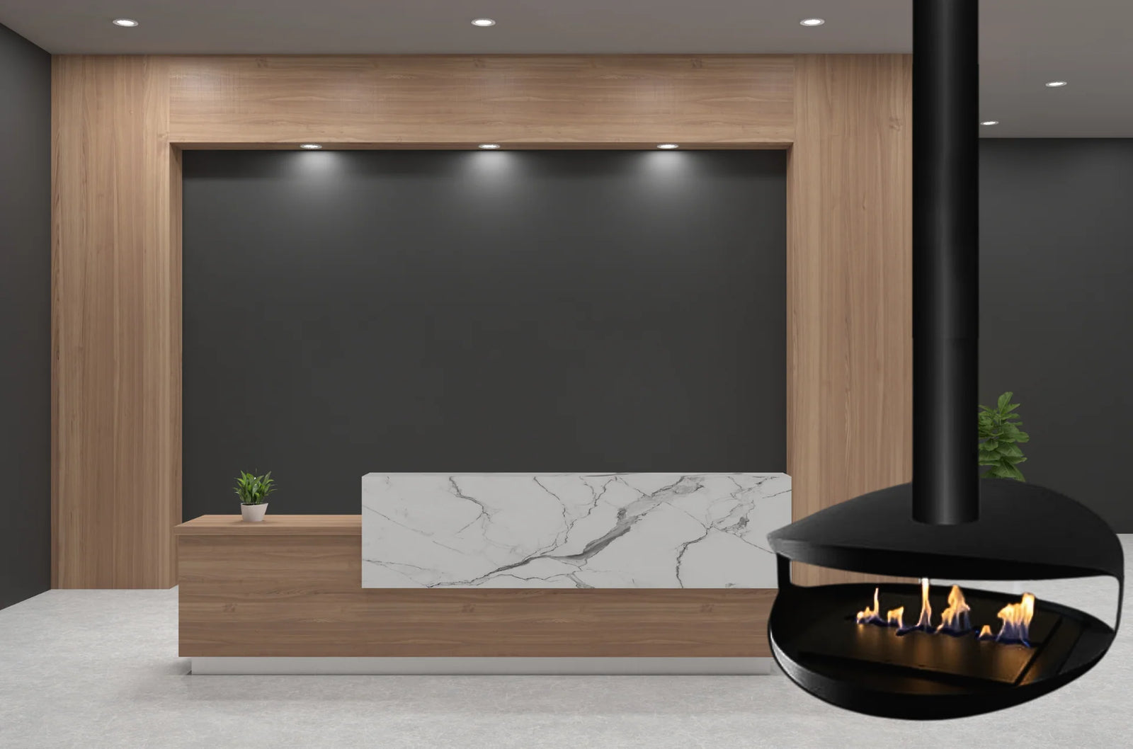 Hamma Bio Ethanol Ceiling Fireplace D80 cm