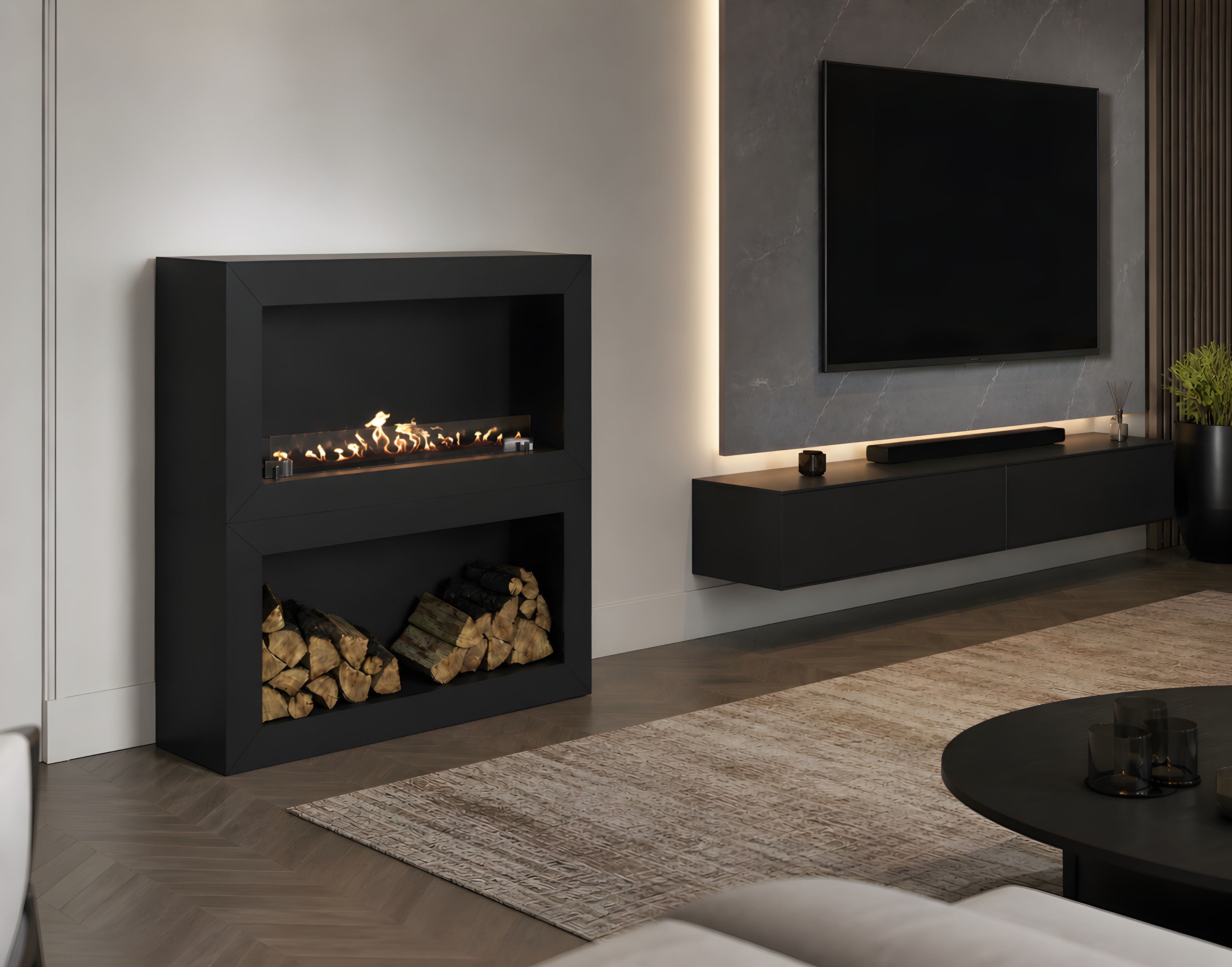 Image of Home Roomdivider Fireplace 120 cm