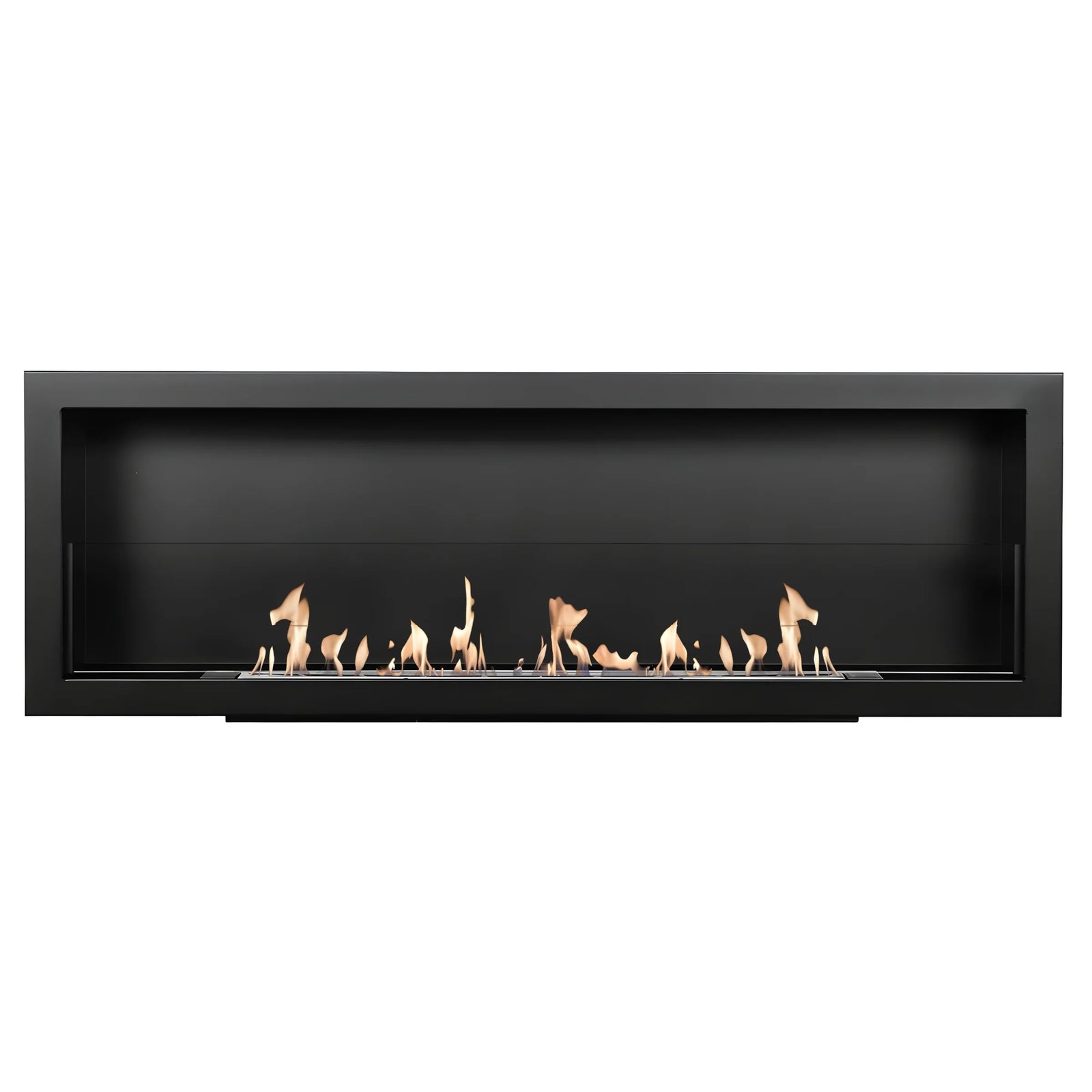 Bio Ethanol Built-In Fireplace Black 120 cm