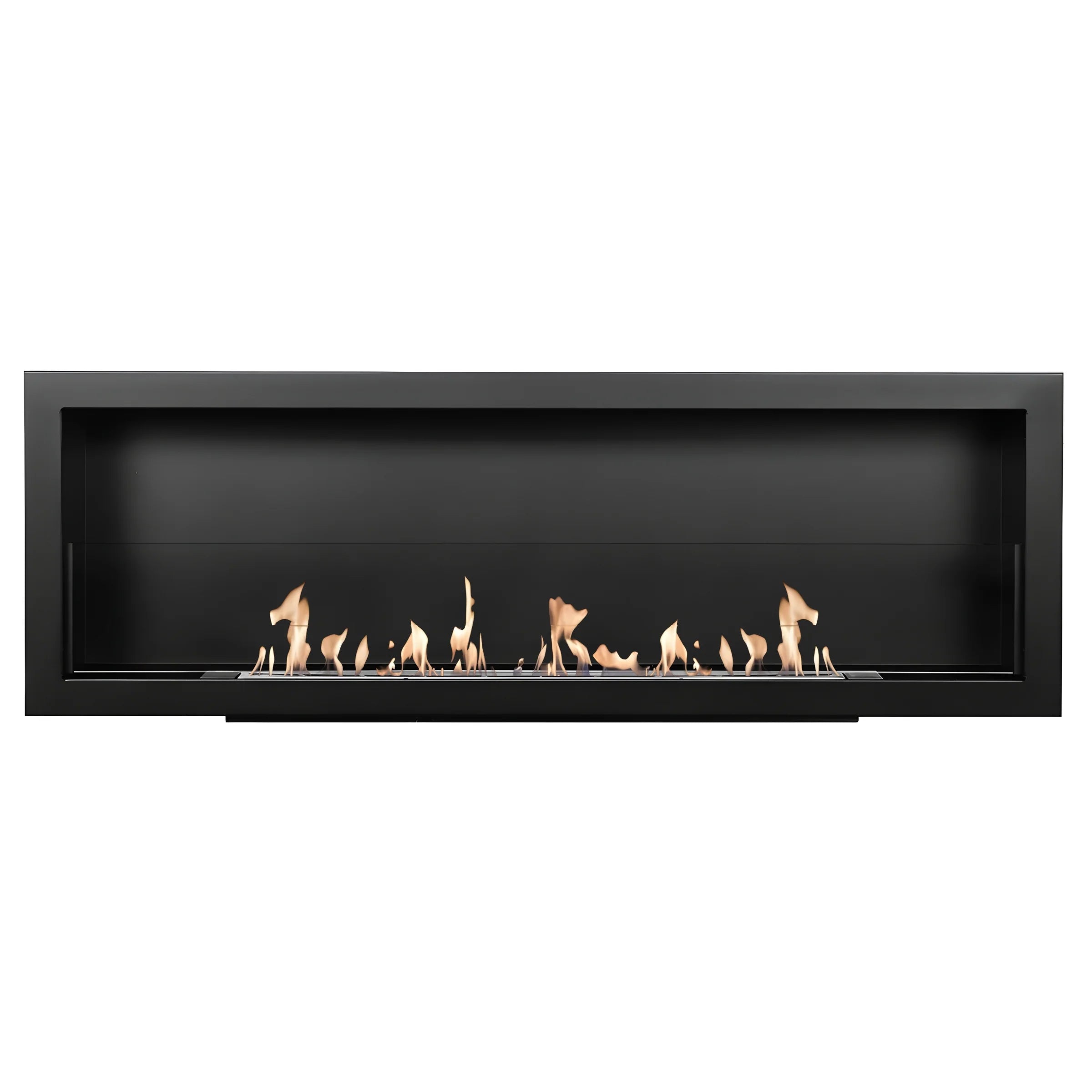 Bio Ethanol Built-In Fireplace Black 120 cm