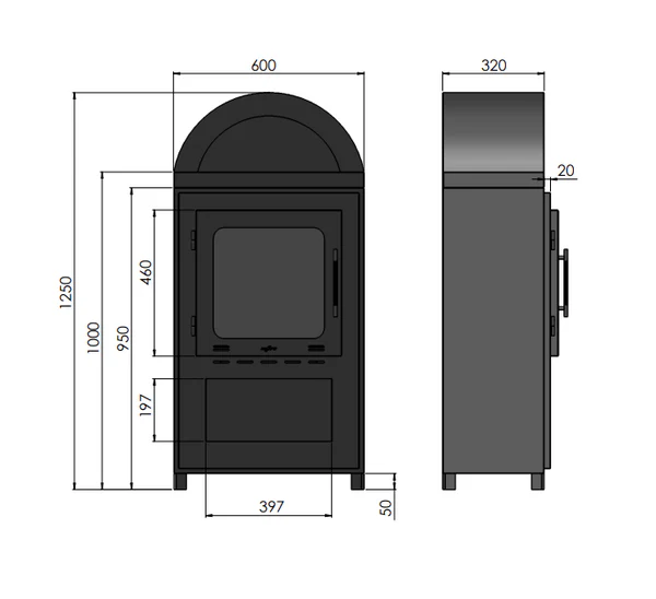 INCOZA 2 Freestanding Fireplace