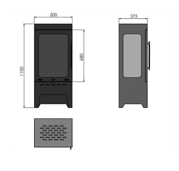 Incoza 3 Freestanding Fireplace