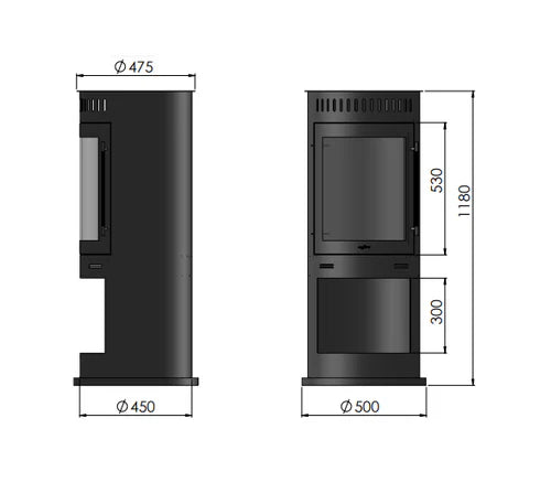 Image of INCOZA 4 Freestanding Fireplace