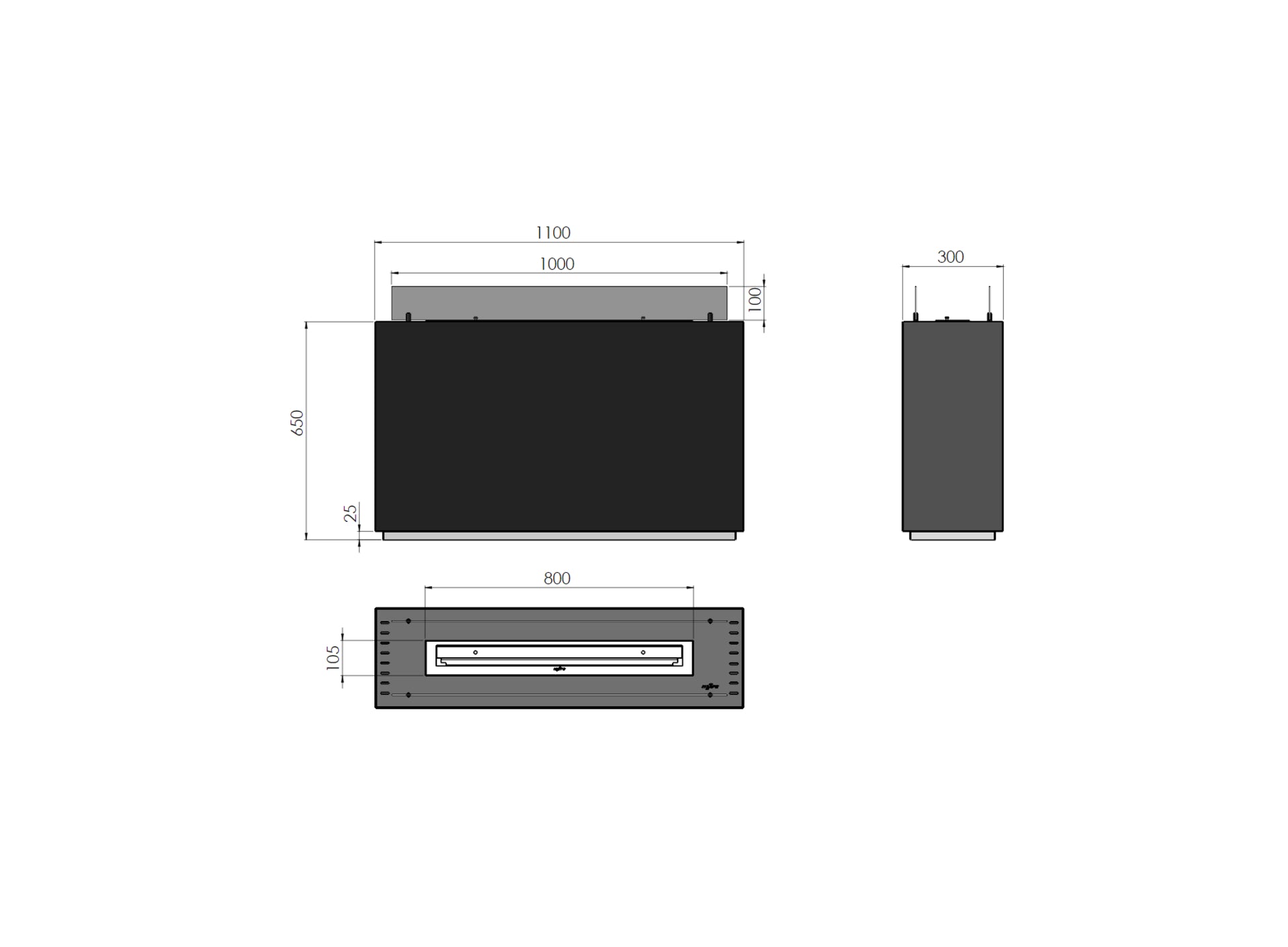 INCUBE White Freestanding Fireplace