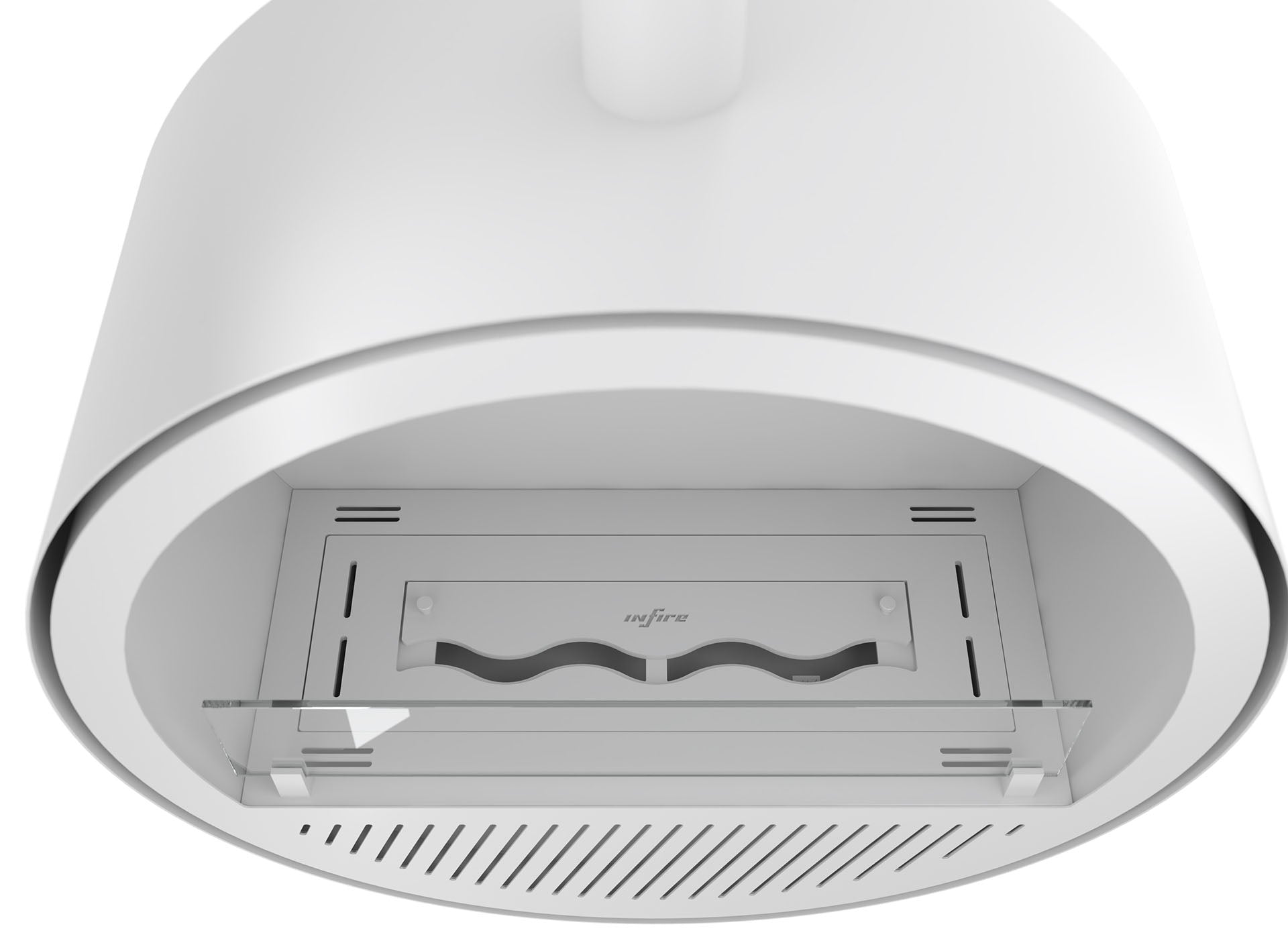 Image of Incycle Slim White Bio-ethanol Ceiling Fireplace