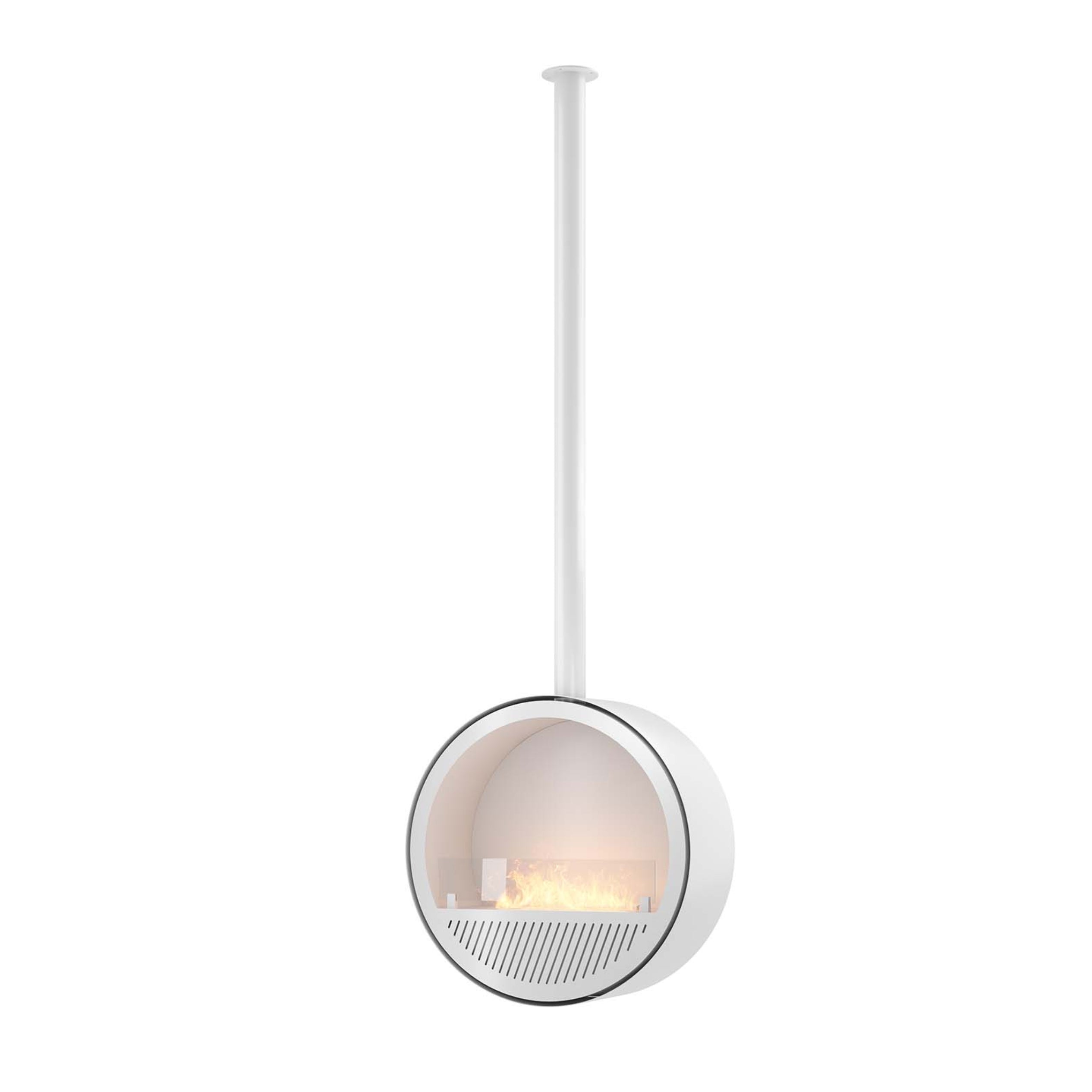 Incycle Slim White Bio-ethanol Ceiling Fireplace