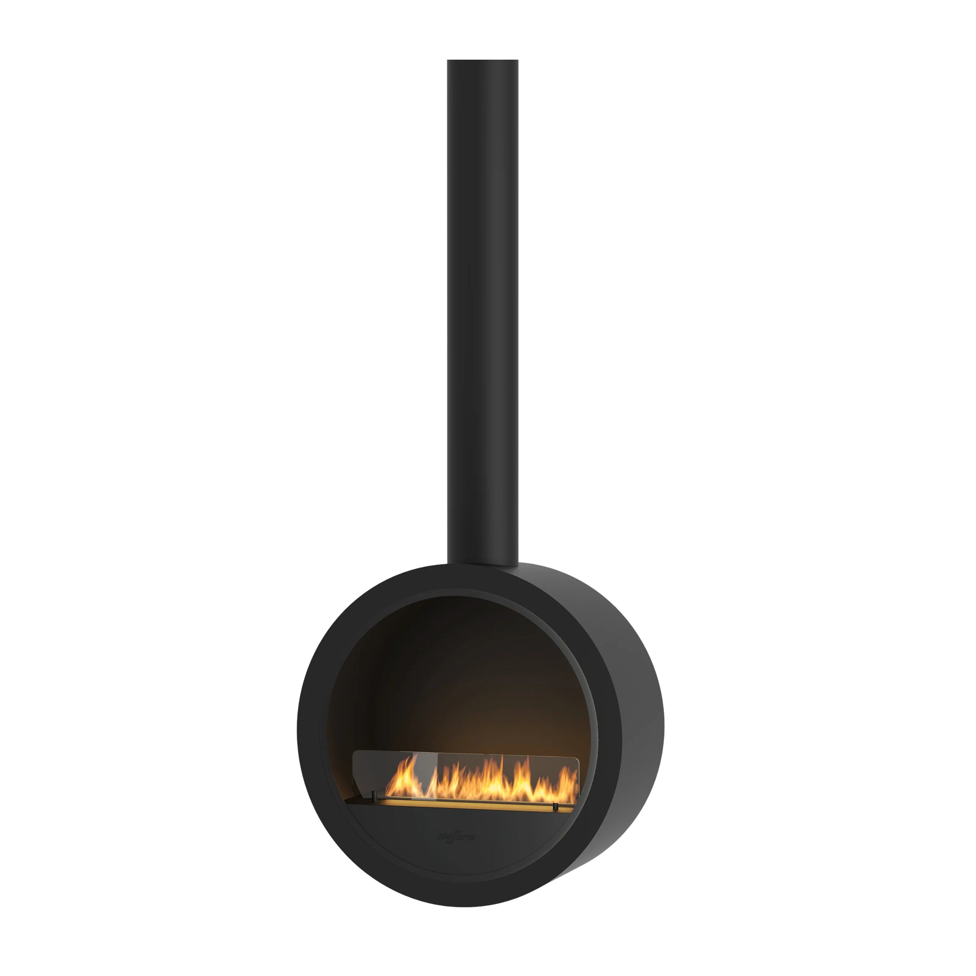 Image of Incyrcle Black Bio Ethanol Ceiling Fireplace D70 cm