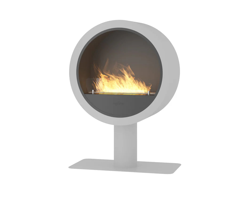 Incycle White Freestanding Fireplace