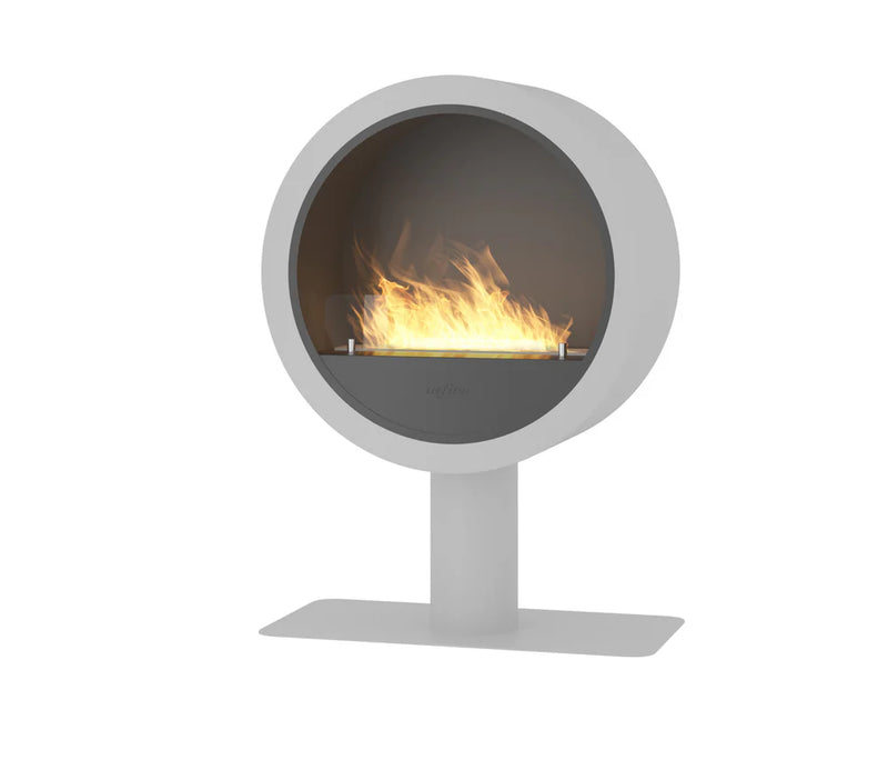 Incycle White Freestanding Fireplace