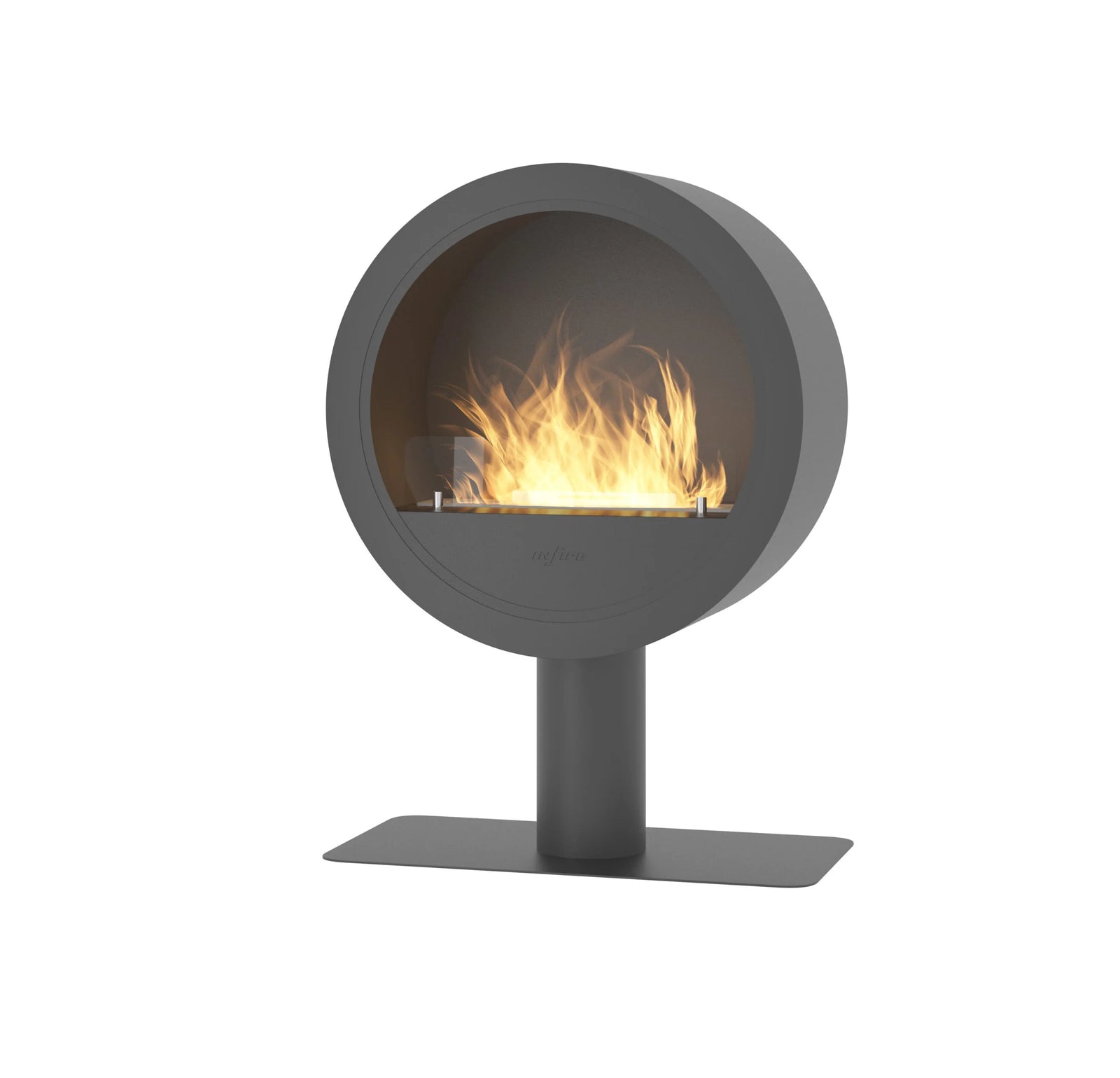 Incycle Black Freestanding Fireplace