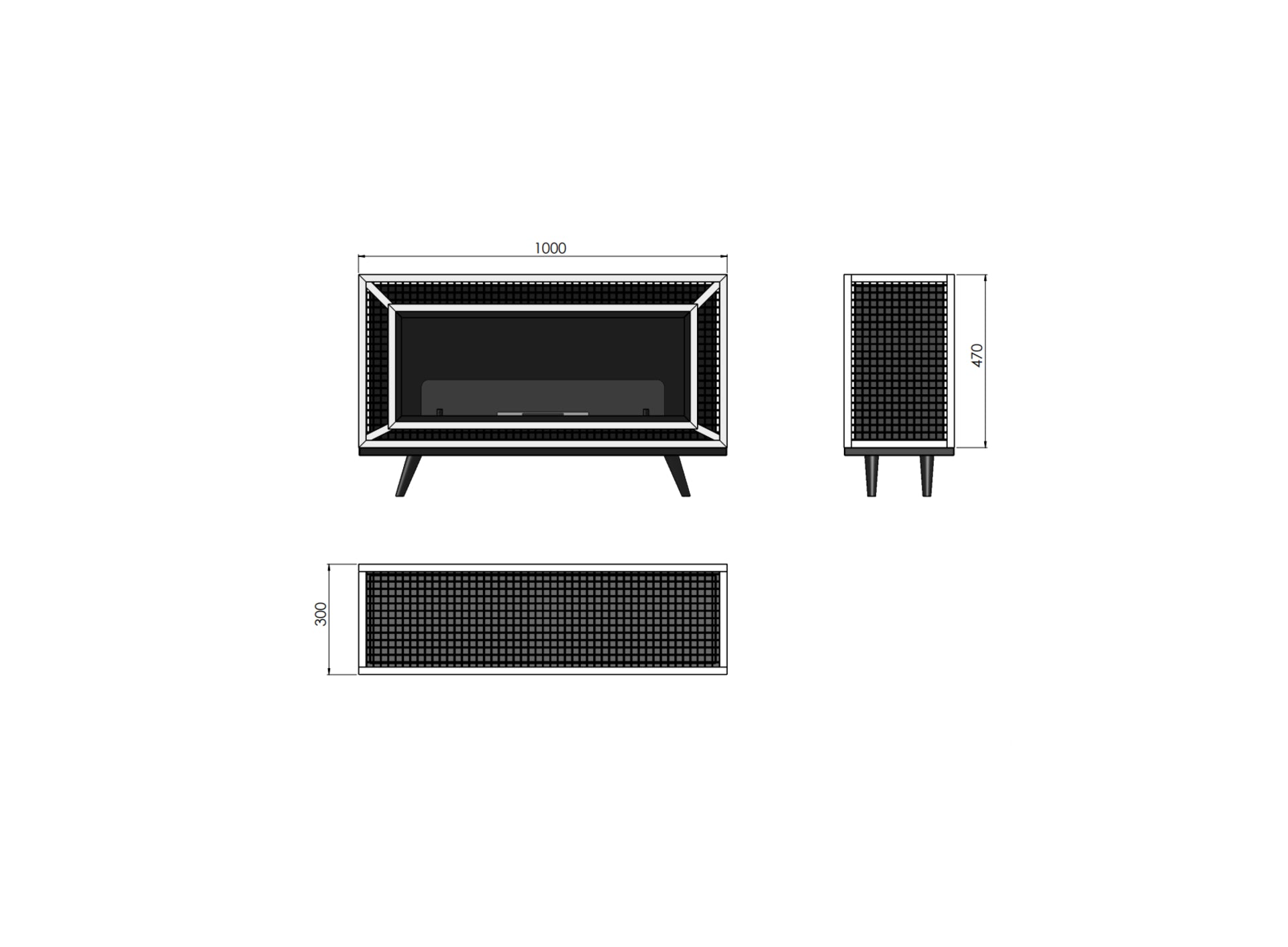 Image of Industrial Freestanding Fireplace