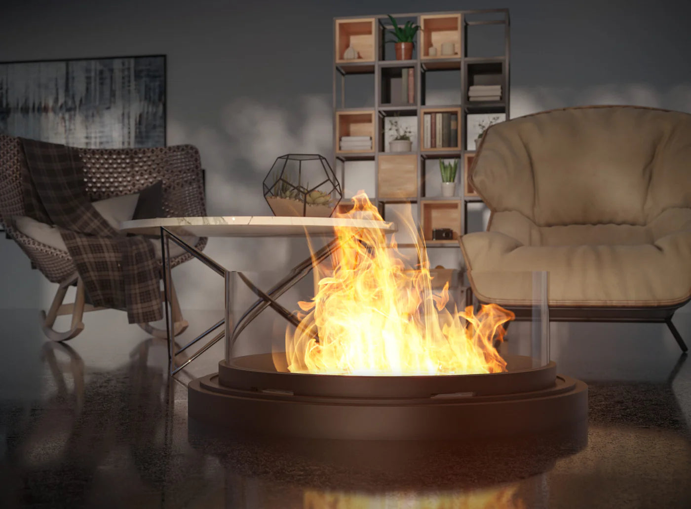Image of Inround Bio Ethanol Ceiling Fireplace D65 cm