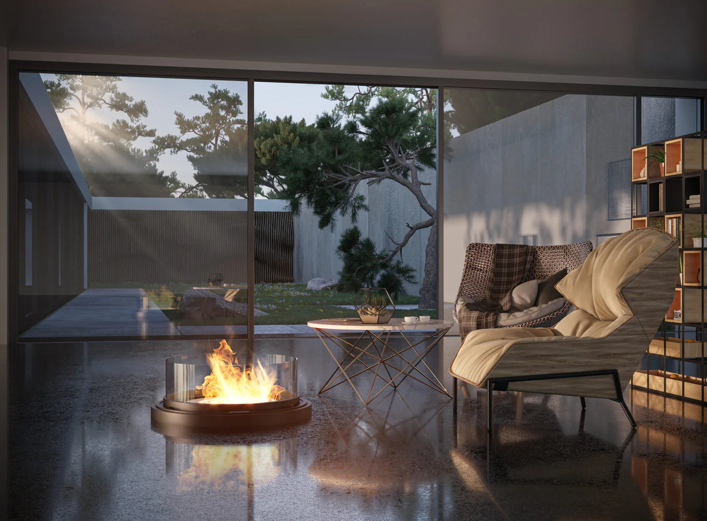 Image of Inround Bio Ethanol Ceiling Fireplace D65 cm