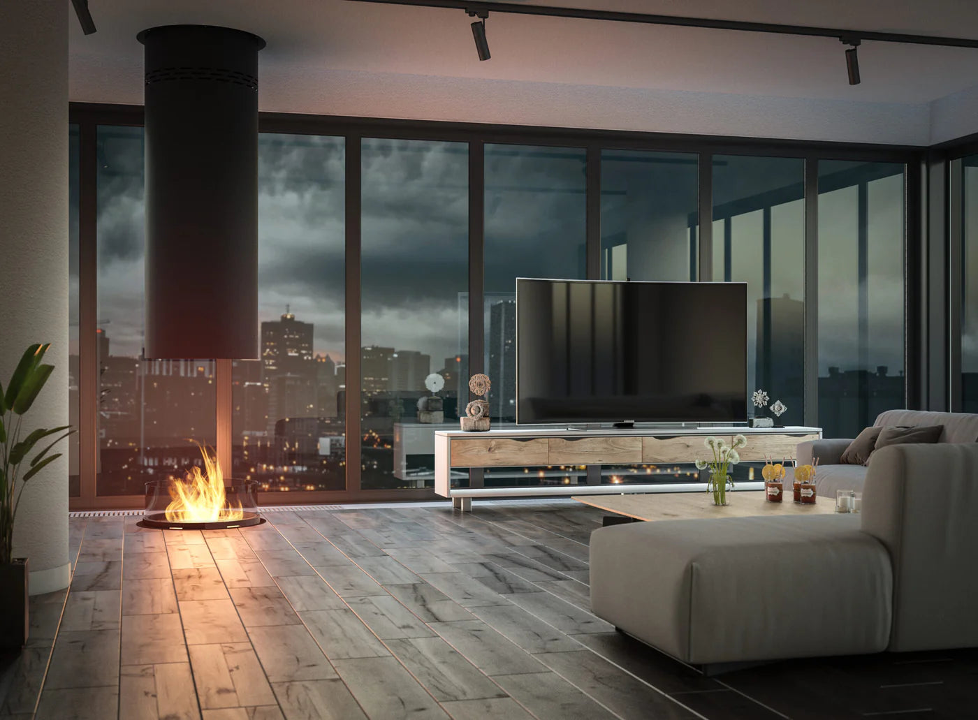 Image of Inround Bio Ethanol Ceiling Fireplace D65 cm