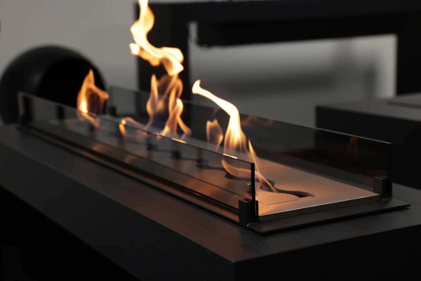 Solo Stainless Steel Insert Fireplace Burner 100 cm