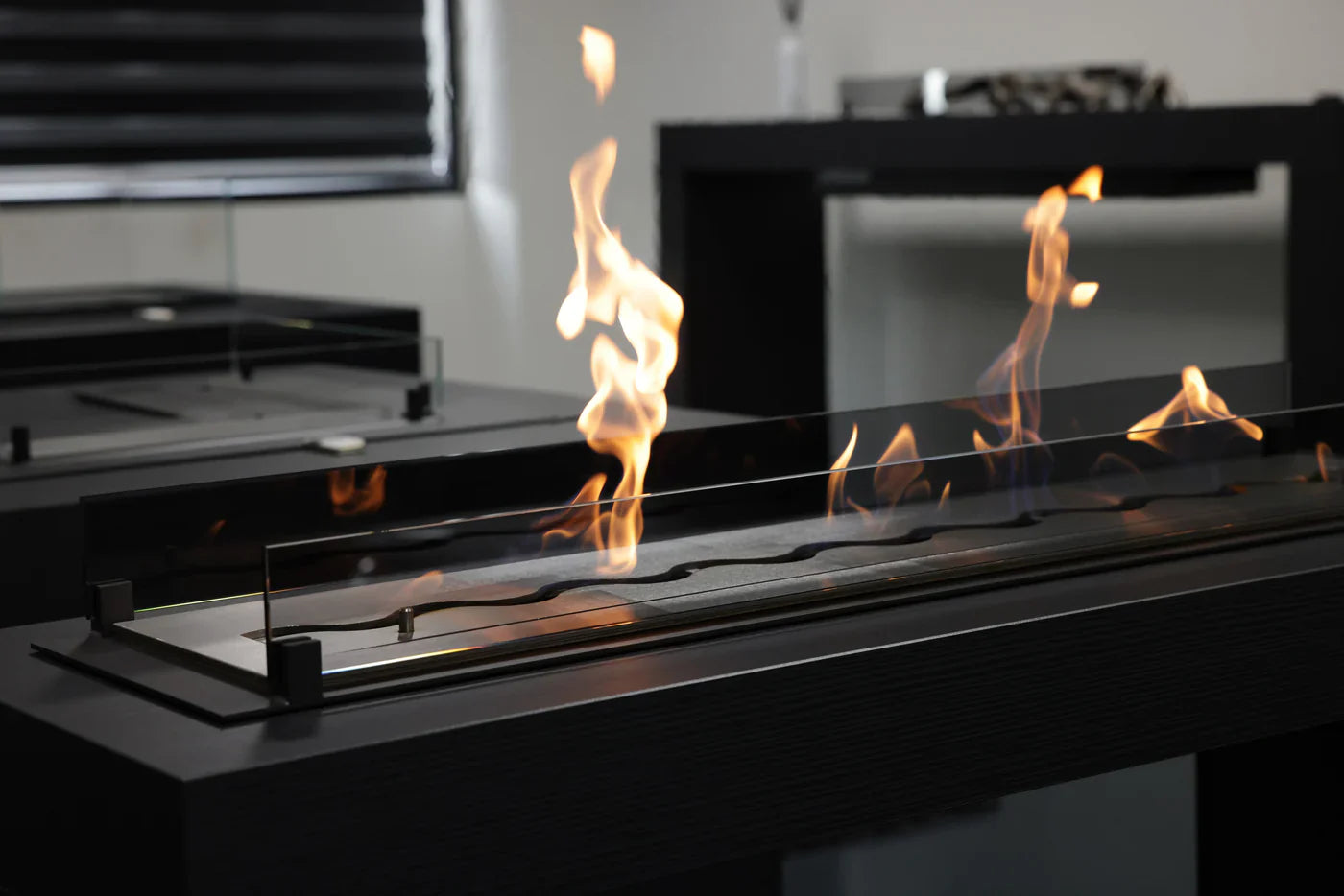 Solo Stainless Steel Insert Fireplace Burner 100 cm
