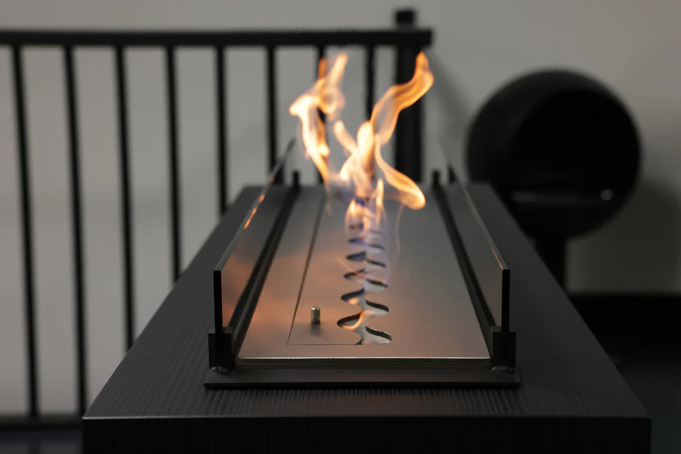 Solo Stainless Steel Insert Fireplace Burner 100 cm