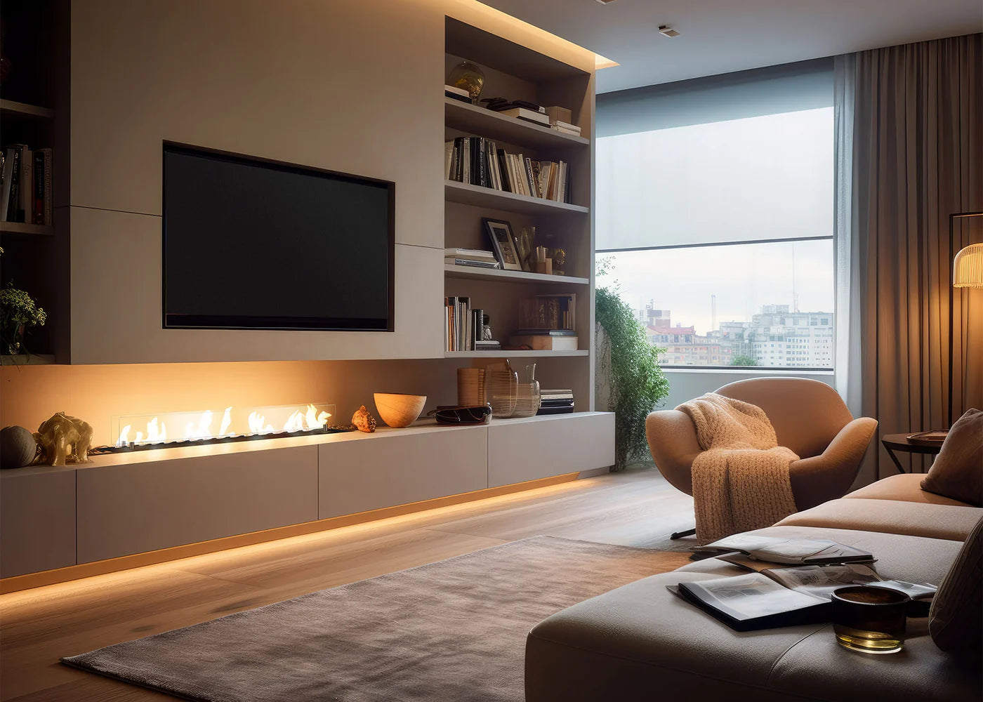 Image of Insert Black Bio Ethanol Burner Insert 1500 mm