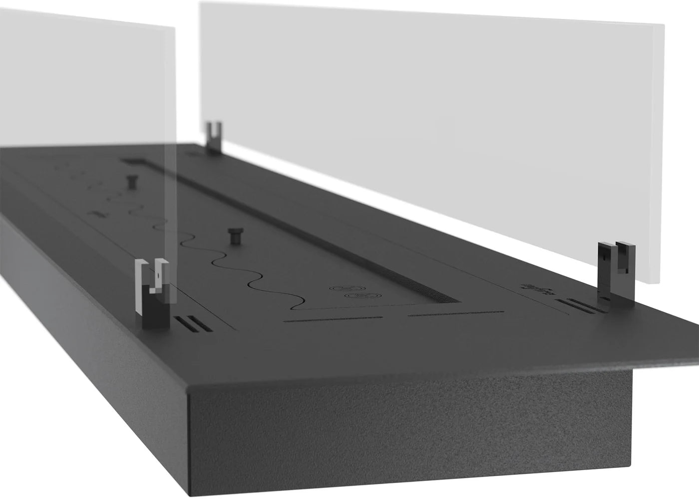 Insert Black Bio Ethanol Burner Insert 1500 mm