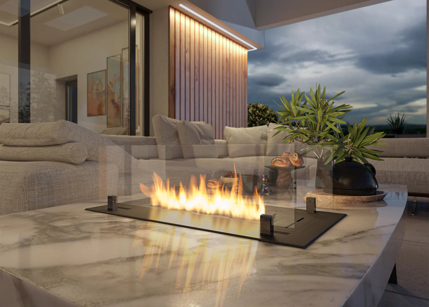 Image of Insert Black Bio Ethanol Burner Insert 800 mm