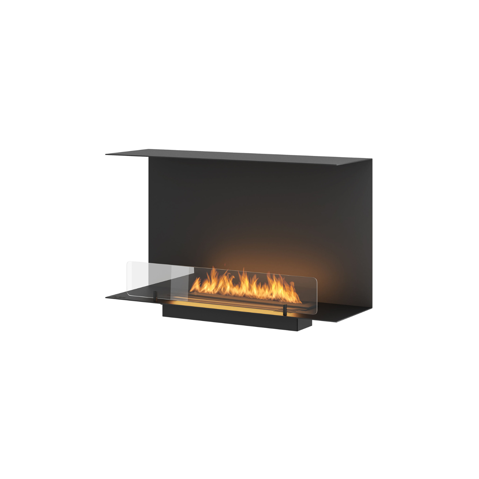 Inside Three-sided Built-in Fireplace 70 cm