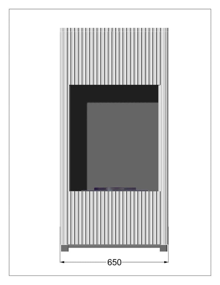 Intiled Freestanding Fireplace