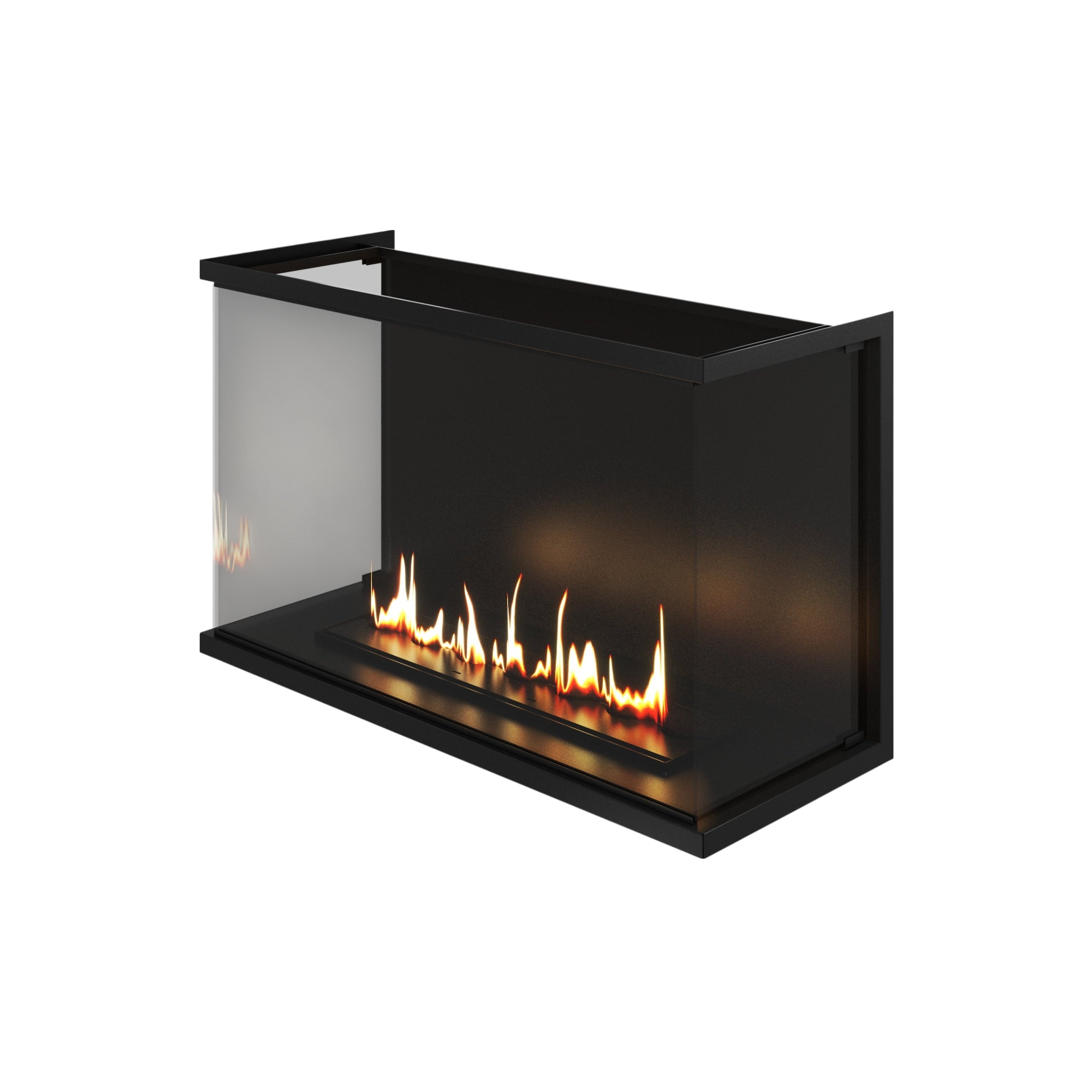 Made Three-sided Built-in Fireplace Full Glass 60 cm