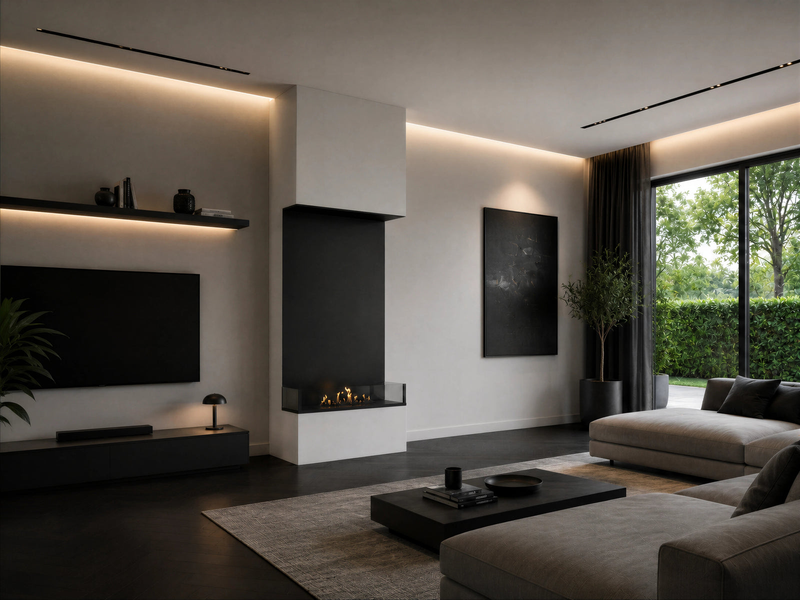 Made Roomdivider Vertical Built-in Fireplace 60 x 160 cm