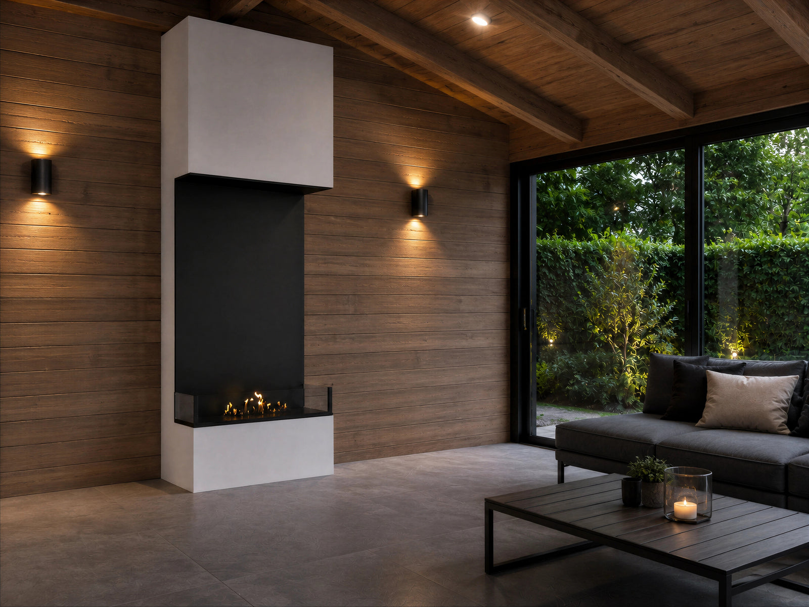 Made Roomdivider Vertical Built-in Fireplace 70 x 120 cm