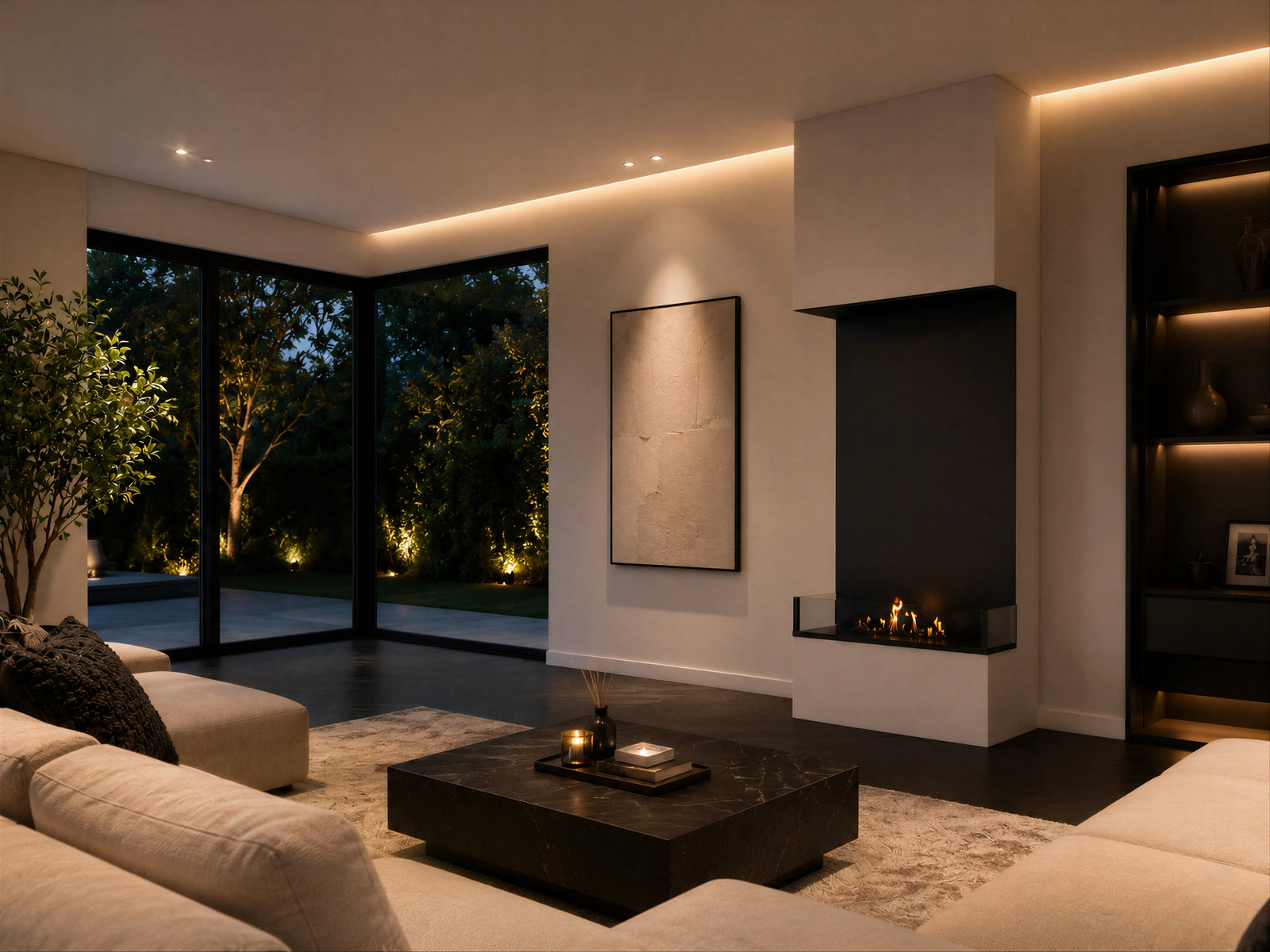 Made Roomdivider Vertical Built-in Fireplace 70 x 120 cm