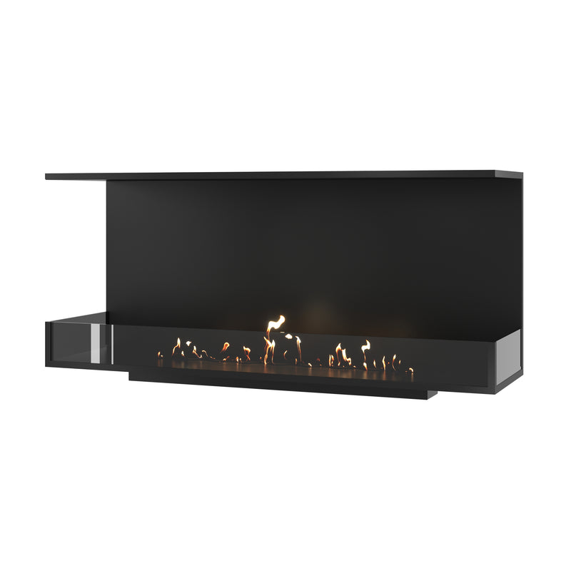 Made Three-sided built-in fireplace 140 cm
