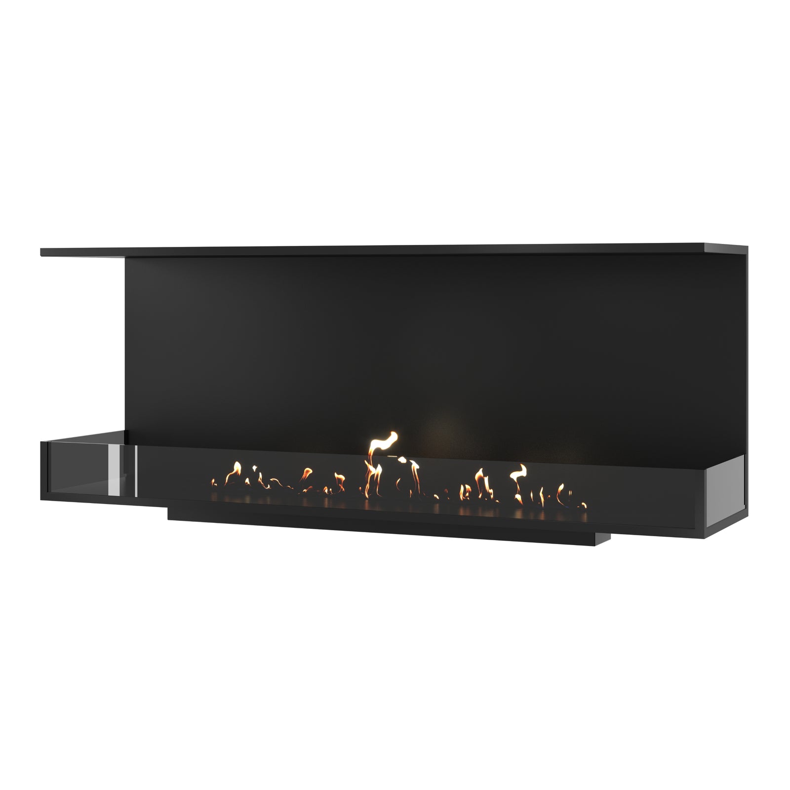 Made Three-sided built-in fireplace 160 cm