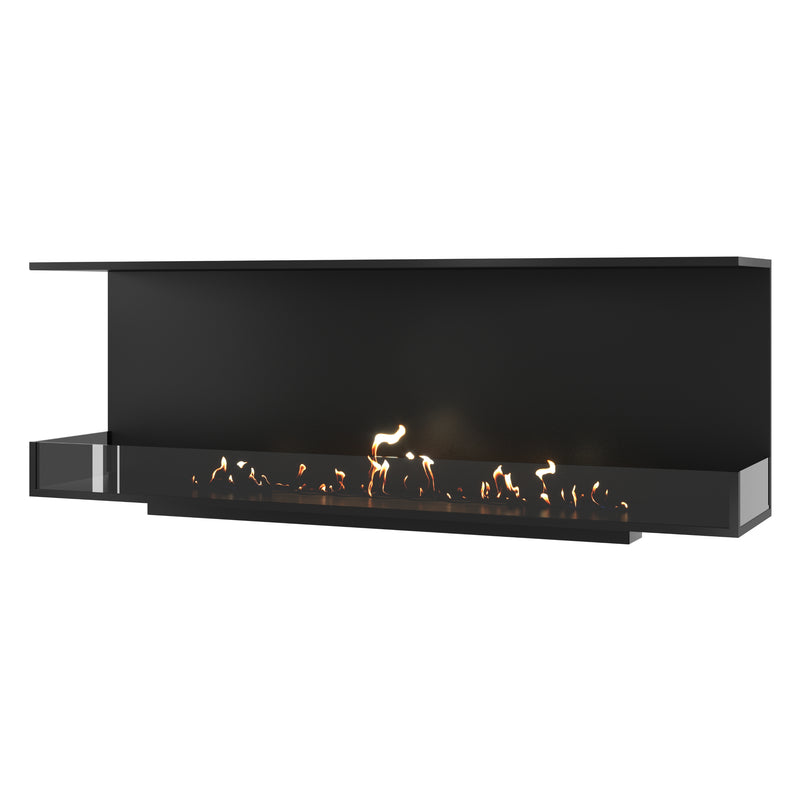 Made Three-sided built-in fireplace 170 cm