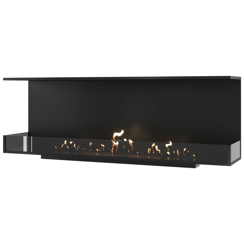 Made Three-sided built-in fireplace 190 cm
