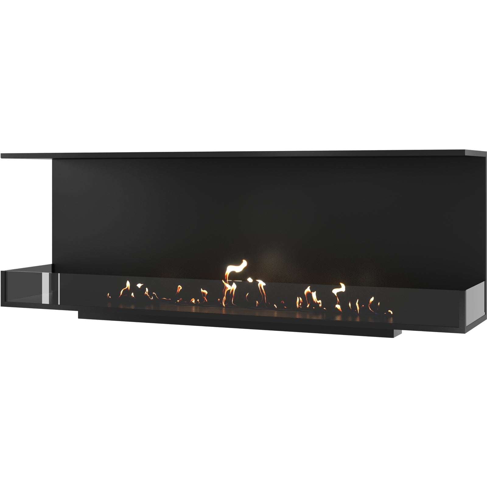 Made Three-sided built-in fireplace 200 cm