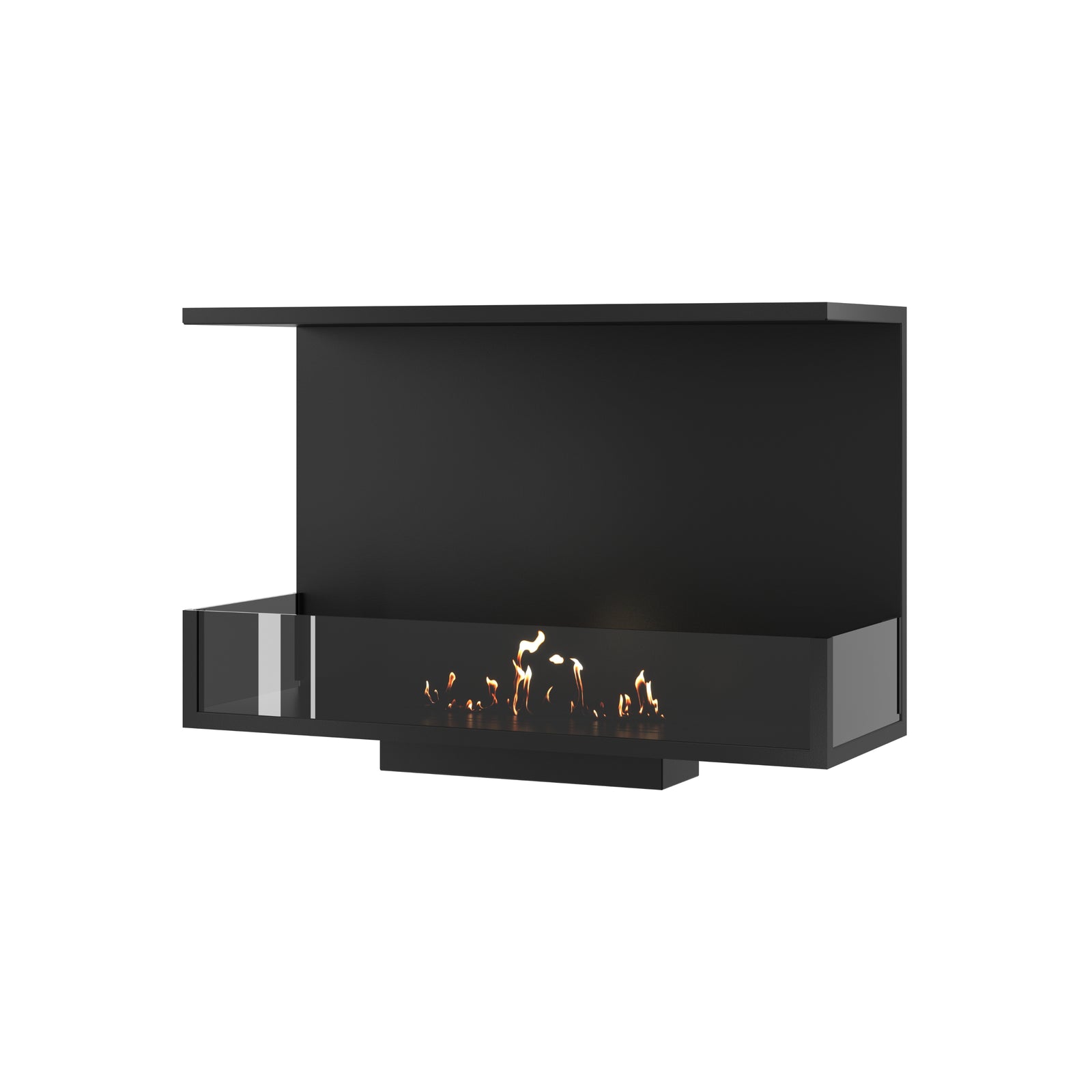 Made Three-sided built-in fireplace 80 cm