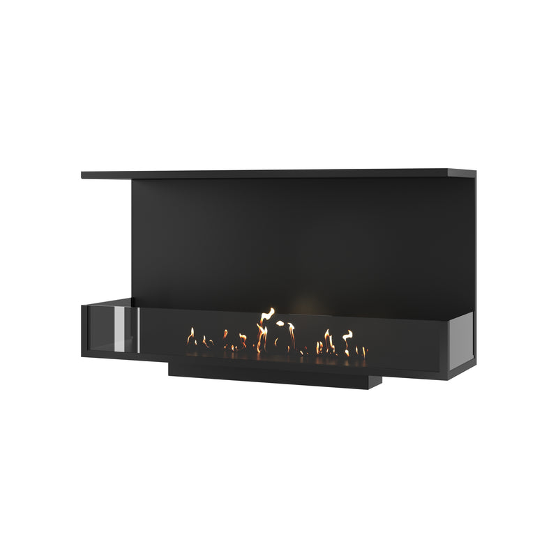 Made Three-sided built-in fireplace 90 cm