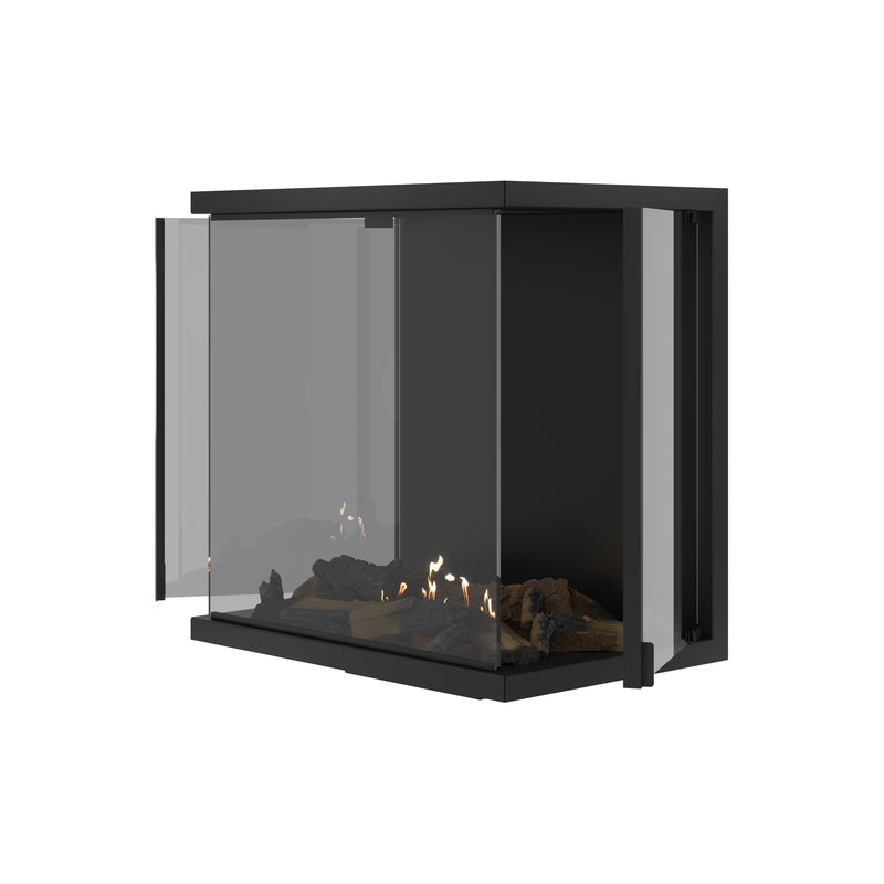 Made Three-sided Built-in Fireplace Full Glass 60 cm