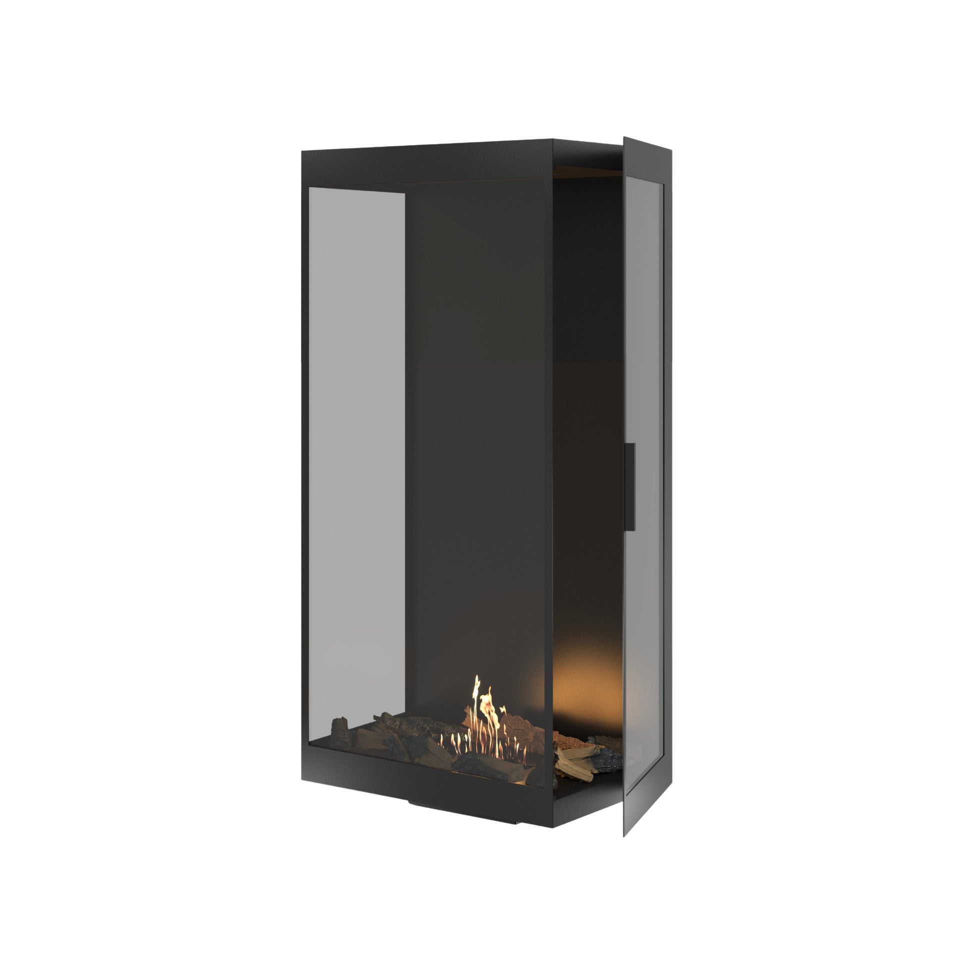 Made Three-Sided Vertical Room Divider Full Glass 60 x 100 cm